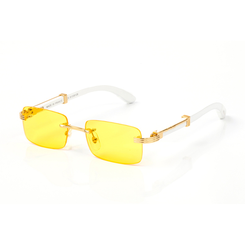 Polarisierte Herren-Designer-Sonnenbrille für Damen, optischer Rahmen, Carti-Brille, randlos, Gold-Metall-Büffelhorn-Brille, Brille, klare Brille, Occhiali Lunettes De Soleil