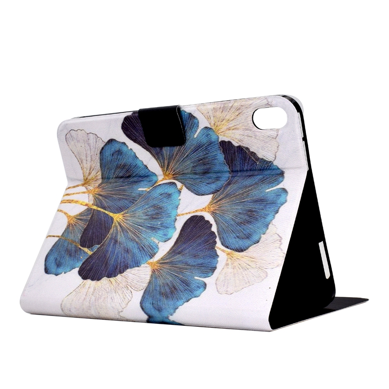 Giraffvävning lämnar läderplånbok tablettfodral för iPad mini 6 1 2 3 4 5 7,9 8,3 tum mini6 mode fjärilsskall tiger blommor kredit id kort kortplats boksäck