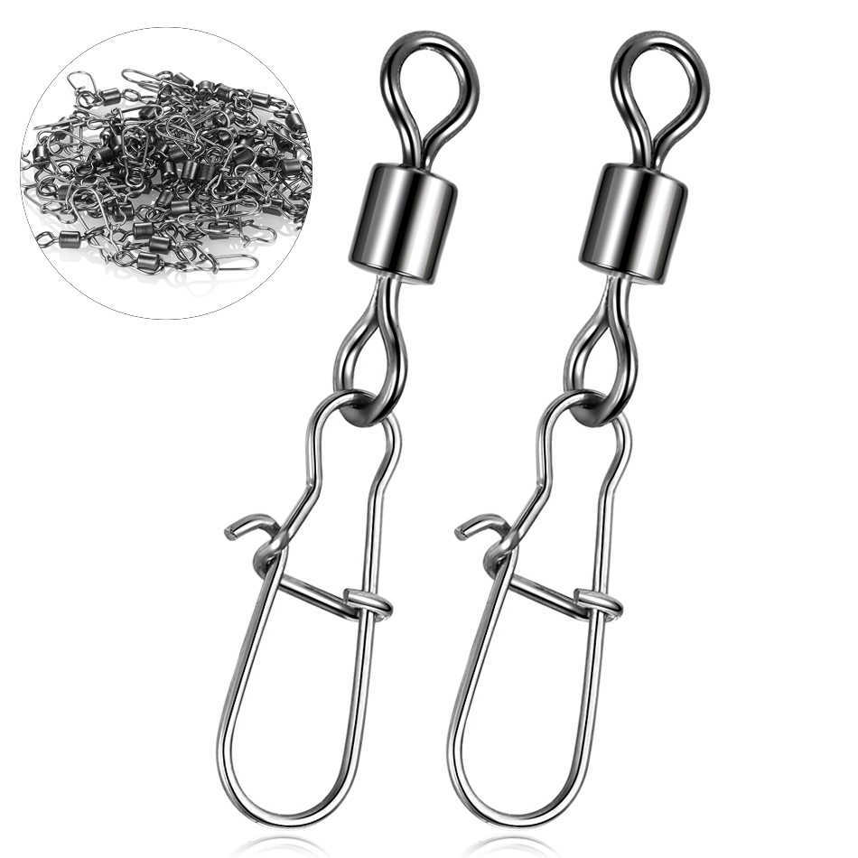 Ami da pesca Connettore da pesca in acciaio inossidabile Perno Cuscinetto Girevole rotante Perni a scatto Pike Attrezzatura da pesca Accessori Amo Lure Girelle Set P230317