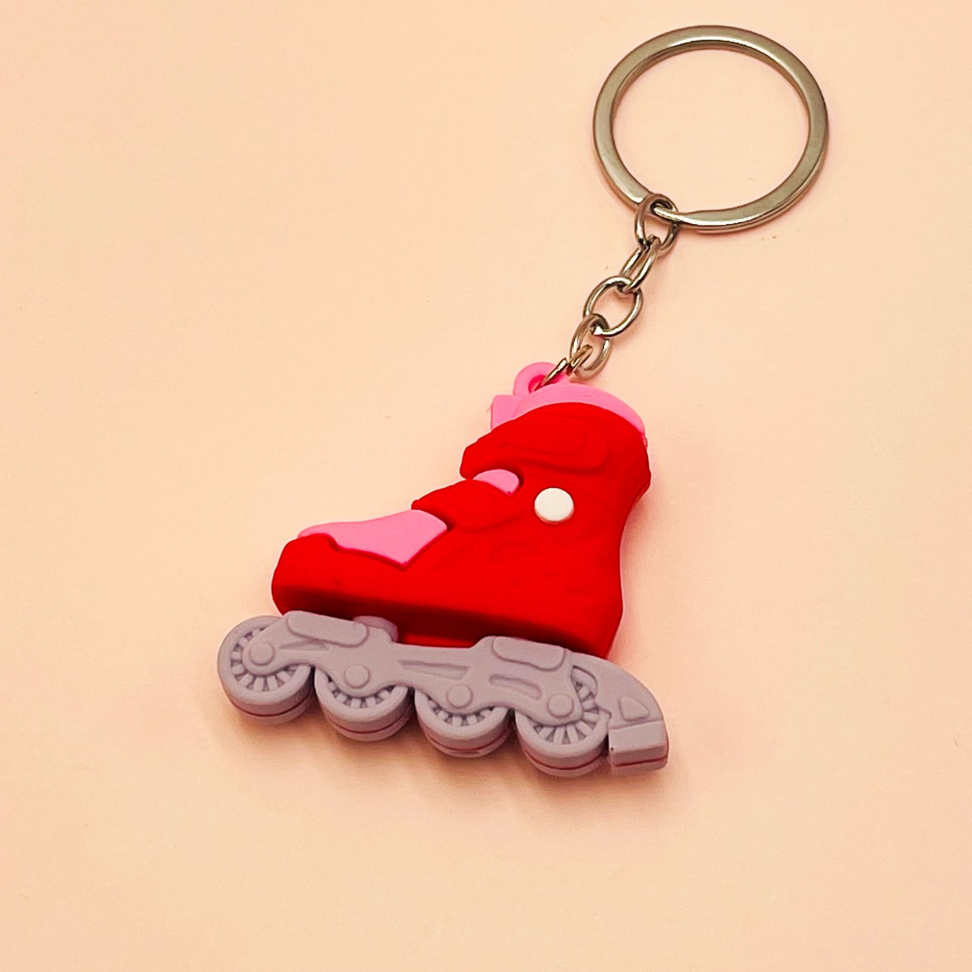 Creative Simulation Roller Skating Shoes Keychain Pendant Fashion Roller-Skates Shoe Key Chain Gift