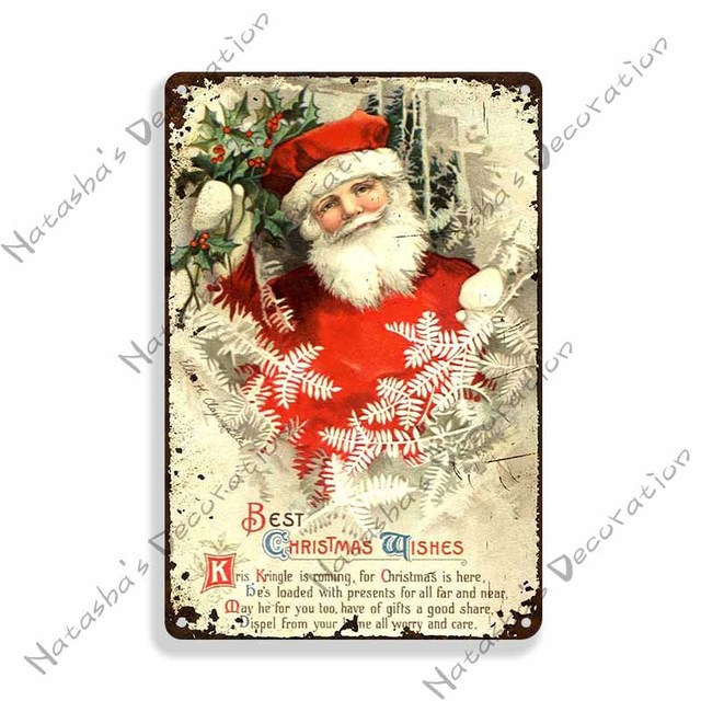 Merry Christmas Metal Painting Plate Bord Home Bar Garage Cafe Walldecor Plaat Metalen Plaque Vintage Art Poster 30x20cm W03