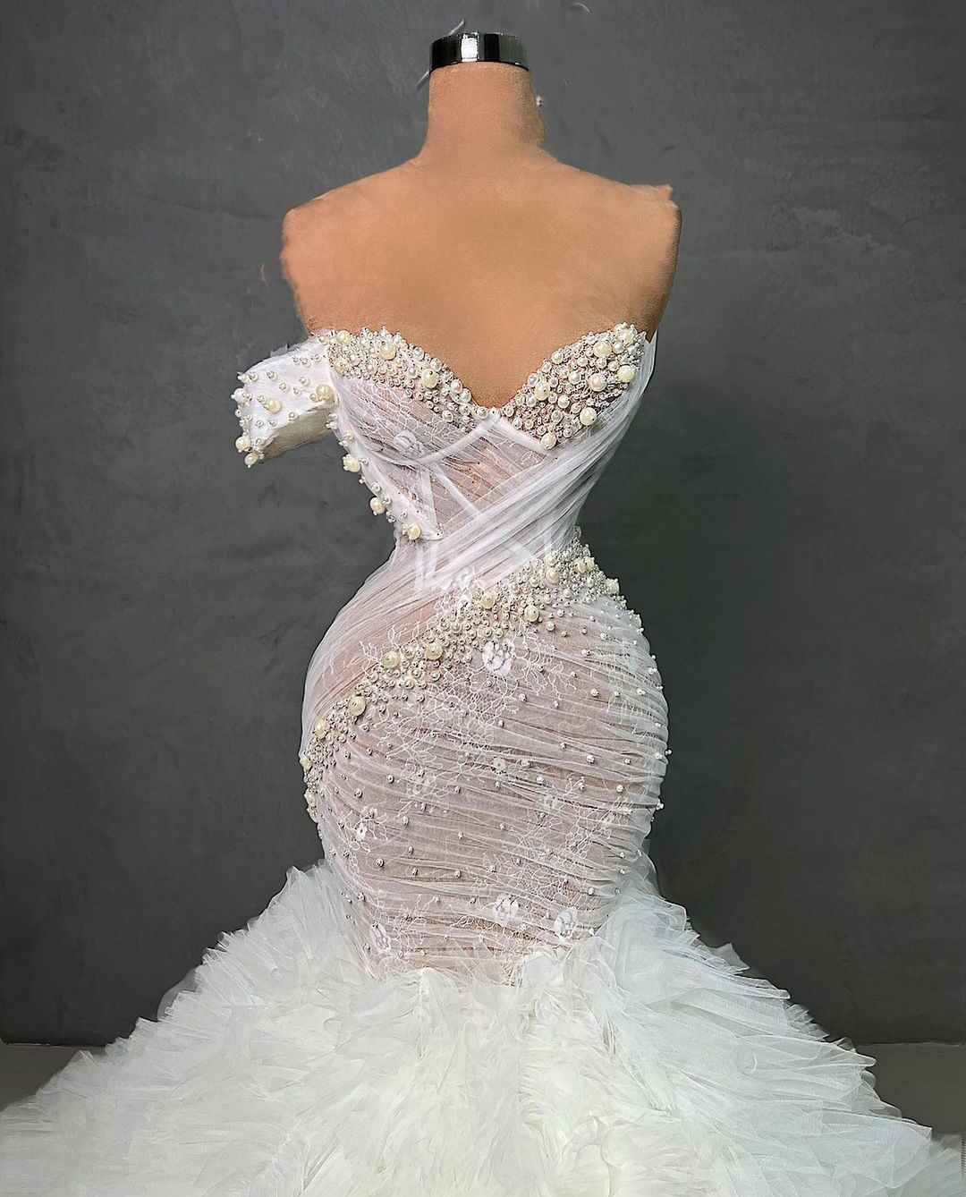 Robe de bal de luxe robes de soirée sans manches col en V perles appliques paillettes diamants perles plis étage longueur robe de bal robe de soirée robes de grande taille robe de soirée