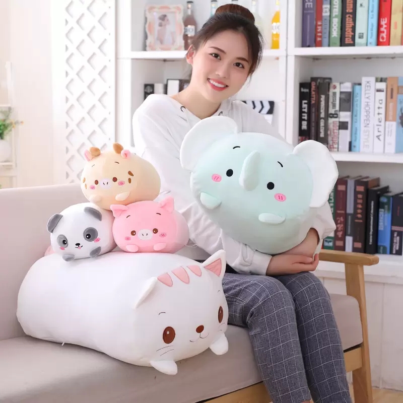 20CM doux Animal dessin animé oreiller coussin mignon gros chien chat Totoro pingouin cochon grenouille en peluche peluche beaux enfants cadeau d'anniversaire