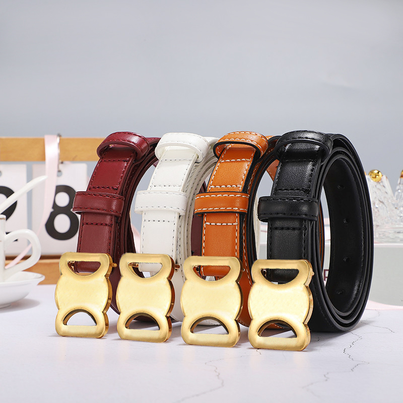 Cinturón de diseñador de hombres para mujeres Cinturones de cuero genuino Corquía casual de correa pequeña de 2,5 cm con caja