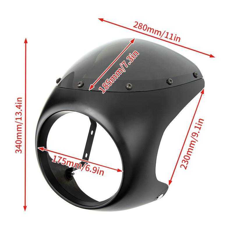 2024 Accessori la modifica della carenatura anticaduta impermeabile retrò faro anteriore moto da 7 pollici