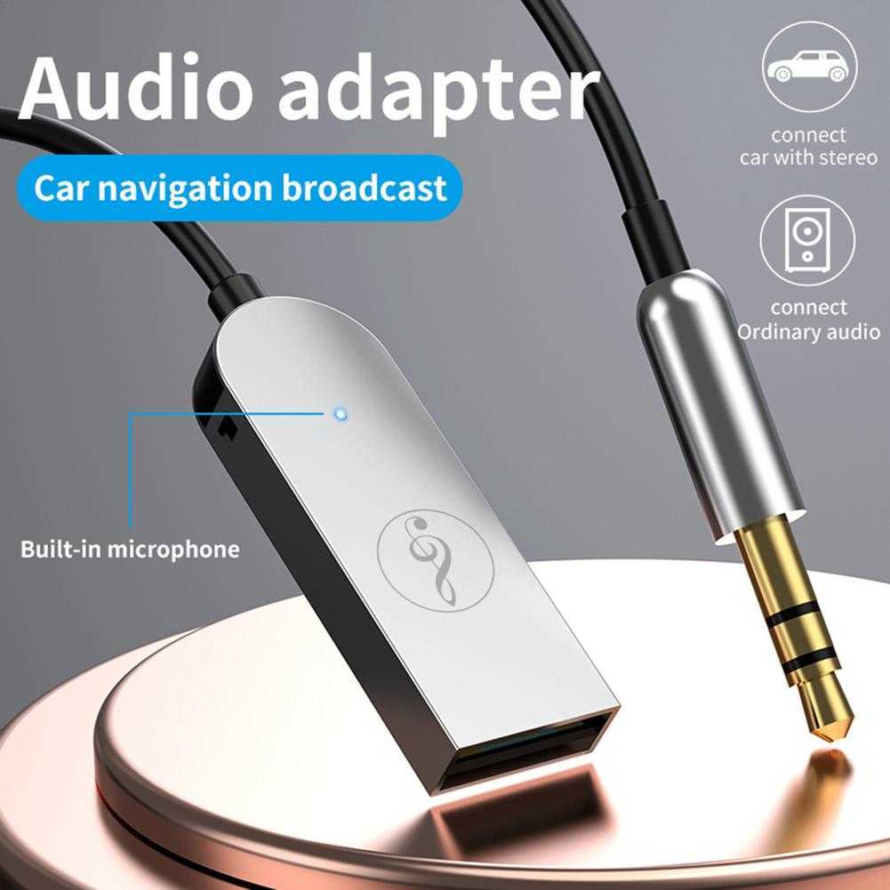 2024 Bluetooth Audio Receiver Transmitter Car Kit Aux Adapter USB To 3.5Mm Jack Electronics Accessories