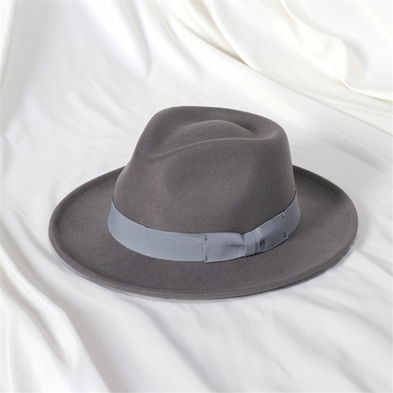Kvinnliga män fedoras fedora hatt filt hattar vintage jazz topp cap höst vinter mössor trilby julfest gåva