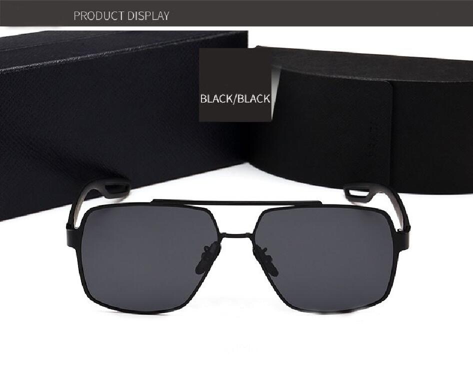 Sonnenbrillen für Männer, Retro-polarisierte Luxus-Herren-Designer-Sonnenbrillen, randlos, vergoldet, quadratischer Rahmen, Marken-Sonnenbrillen, modische Brillen, mit Box
