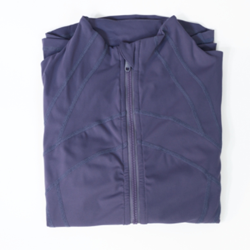 Kvinnors Slim Yoga Jacket Fitness Autumn Solid Breattable Workout Gym Coat Running Sport Sweatshirts Zipper Nylon Tight Tops2456