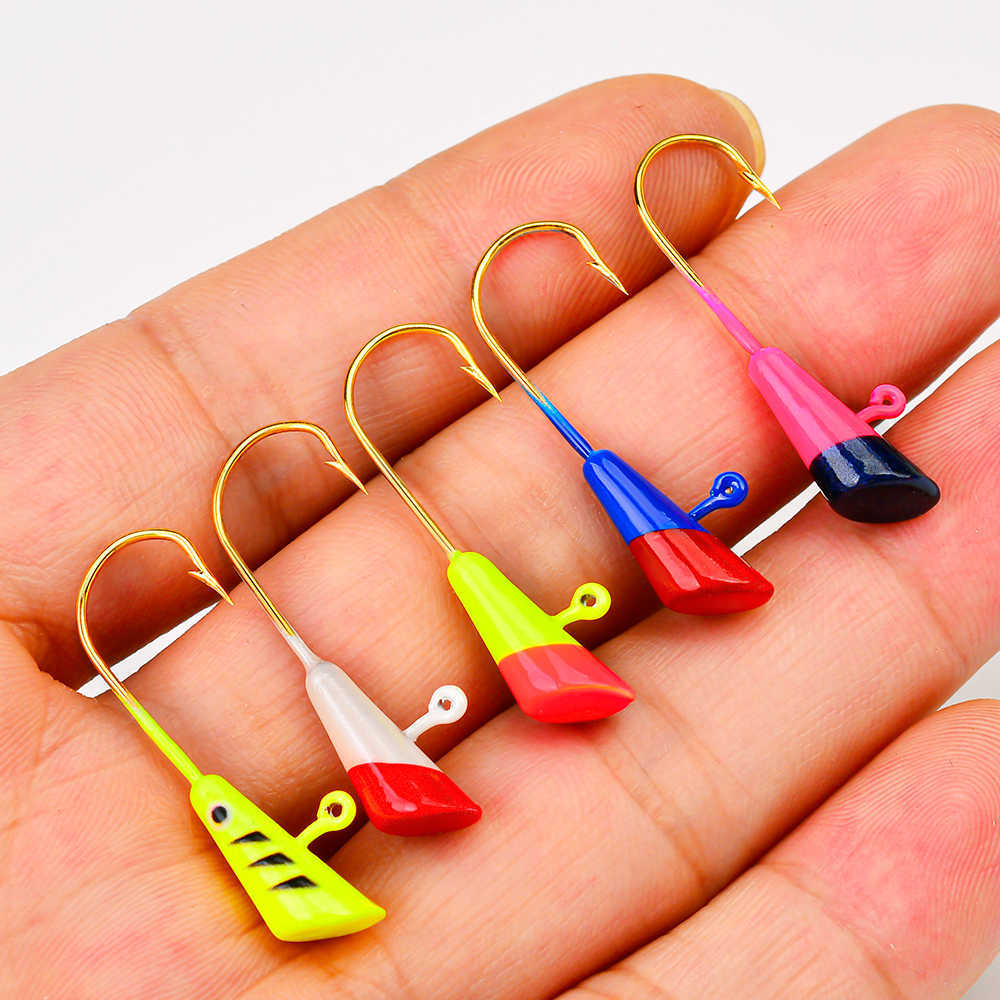 Hameçons de pêche Sunlure Micro Jig Head Hameçons de pêche 0.85g-2g-2.9g Barbed Fly Hook Mini Jigging Fishhook Pour Soft Swimbait Fishing Tackle P230317