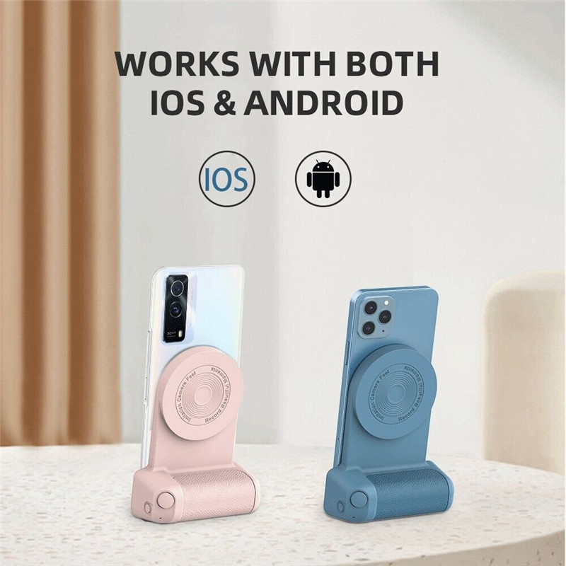 Magnetic Camera Handle Bluetooth Bracket Anti-Shake Selfie Phone Camera Grip Wireless Desktop Charging Dock Phone Stand