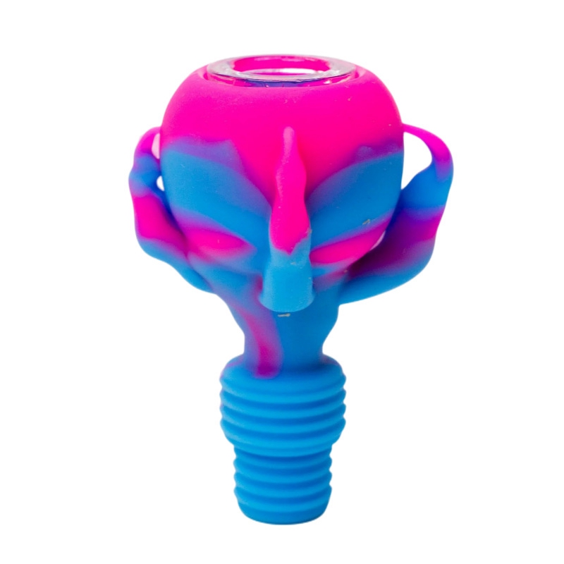 Smoking Colorful Claw Style Silicone 14MM 18MM Male Joint Dual Use Dry Herb Tobacco Spoon Multihole Filter Bowl Oil Rigs Portable Bong DownStem Cigarette Holder