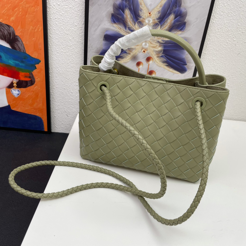 23ss Bolsa Feminina Bolsa Feminina Couro Genuíno Crochê Bolsas Tote Grande Capacidade Simples Senhora Ombro Crossboidy Metal Atado Alça Deslizante Carteira Moda