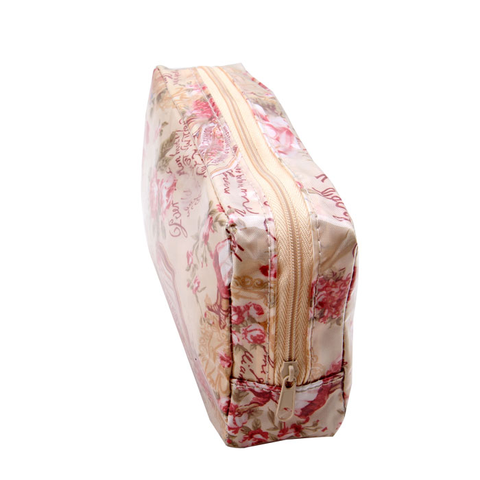 mode rose pivoine fleurs sac de rangement forme carrée fermeture à glissière étanche célèbre beauté cosmétique cas luxe 18x5x10cm petit organisateur de maquillage avec fermeture à glissière