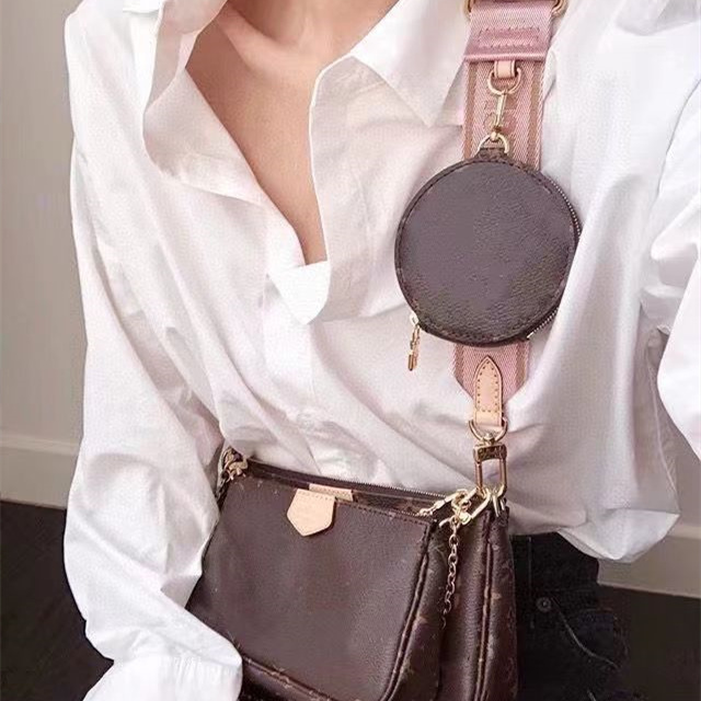 Luxurys Handbags Designer Wallet Card Holder Crossbody Shoulder Bag Purse Adjustable and Detachable Chain Canvas Strap 5A High Quality