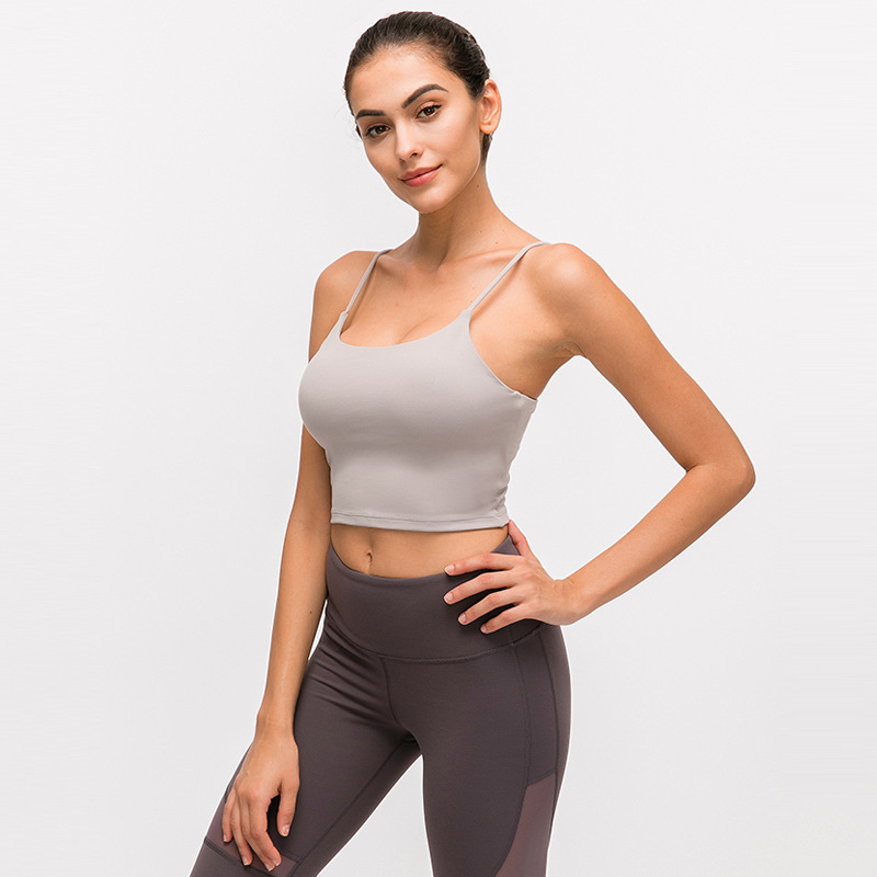 lu Sports Yoga Bra ll Canotte Canotta Crop Top Donna con palestra Backless Sexy Fitness Cami Casual Summer C5238 LL900