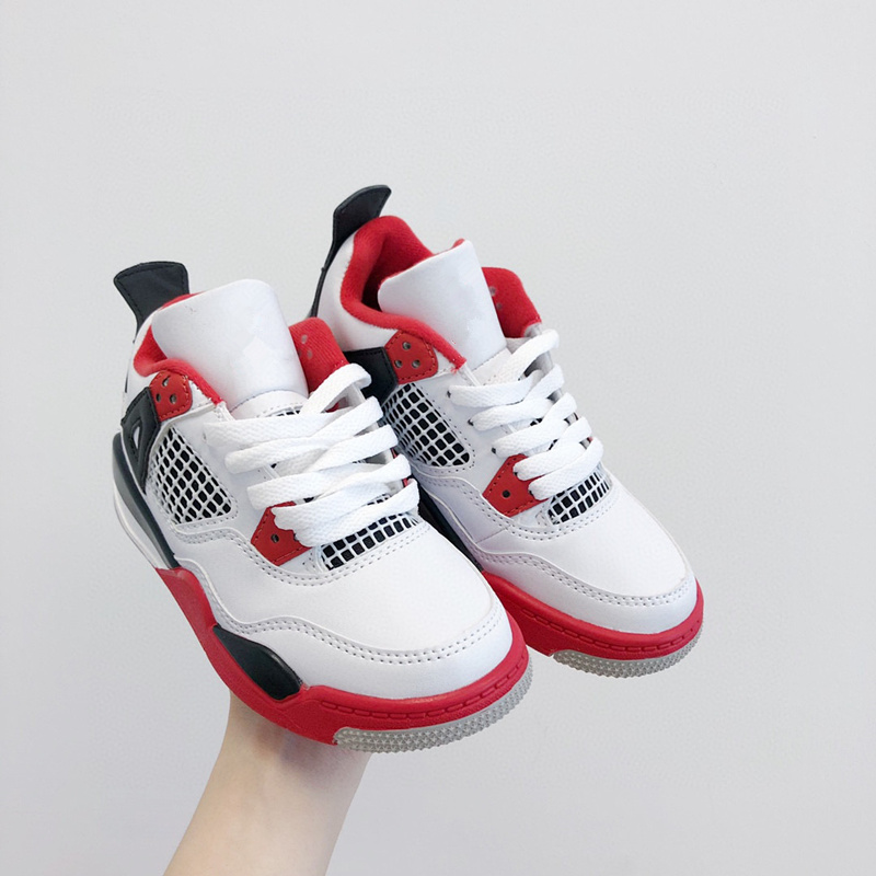 kids Jumpman 4 4sShoes university blue sail fire red pink what the royalty bred hot lava pure money fashion PS infants design sneakers
