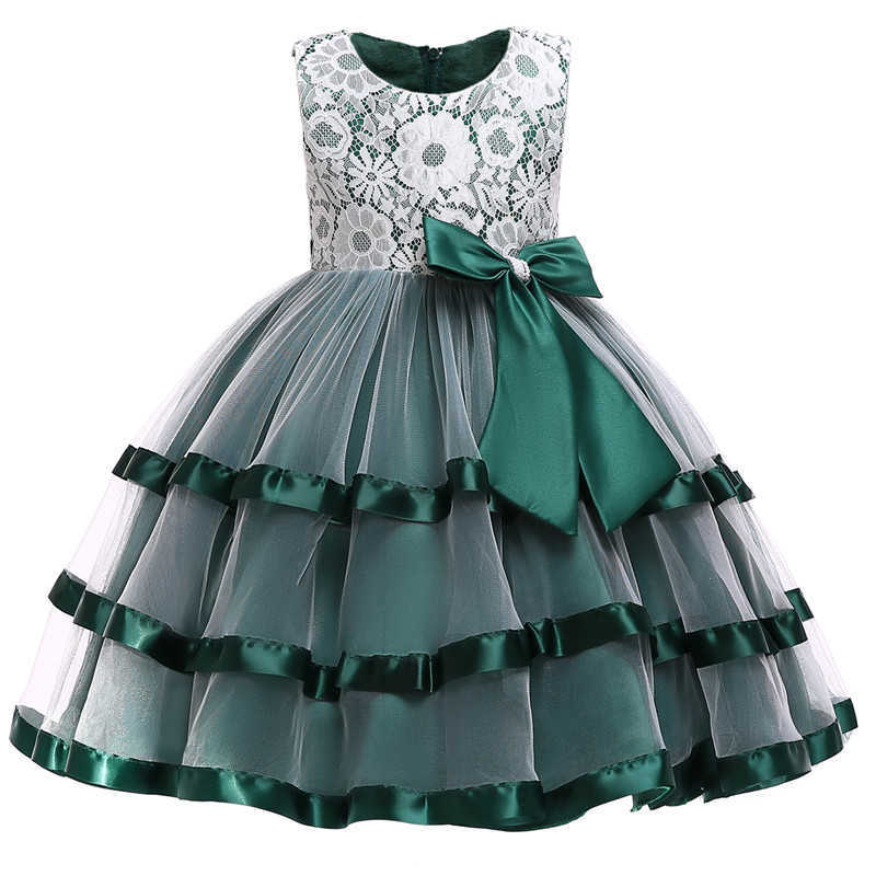 Girl's Dresses Kids for Girls Wedding Party Baby Sleeveless Bow Princess Dress Costume Age 3 4 5 6 7 8 9 10 Years Y2303