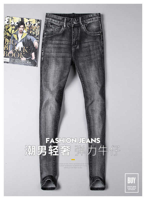 Herren Jeans Designer New Fashion Boutique Beauty Head Herren Jeans elastisch vielseitig schlank Herren NAWJ