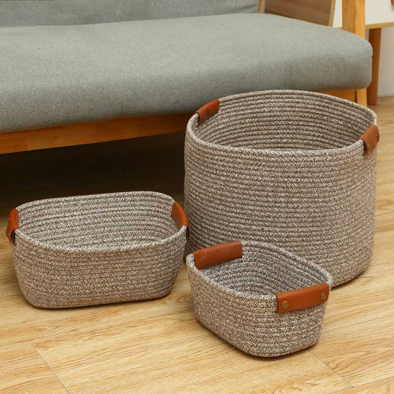 Ящики для хранения мусорные банки S M L nordic ins inst insy simple cotton bornt basket desktop hound hound sundries для одежды для хранения игрушек коробка для хранения игрушек P230324