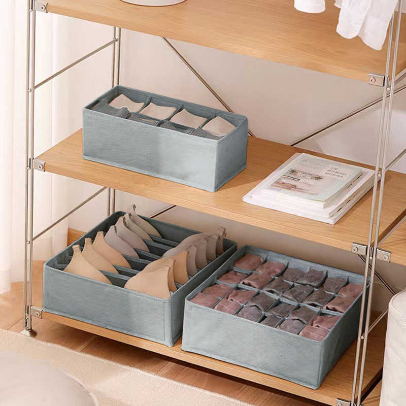 Storage Boxes Bins Foldable Underwear Organizer Cabinets Drawer Underwear Storage Box Hard Bra Socks Organizer Closet Clothes Storage Organizers P230324