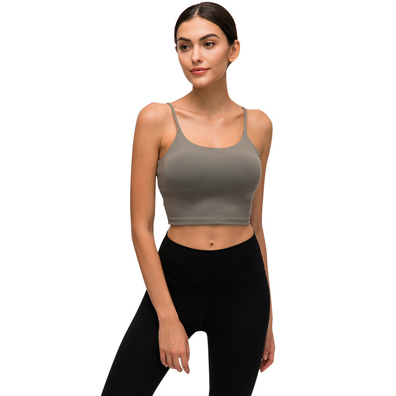 lu Sports Yoga Soutien-Gorge ll Débardeurs Camisole Crop Top Femmes Avec Gym Dos Nu Sexy Fitness Cami Casual D'été C5238