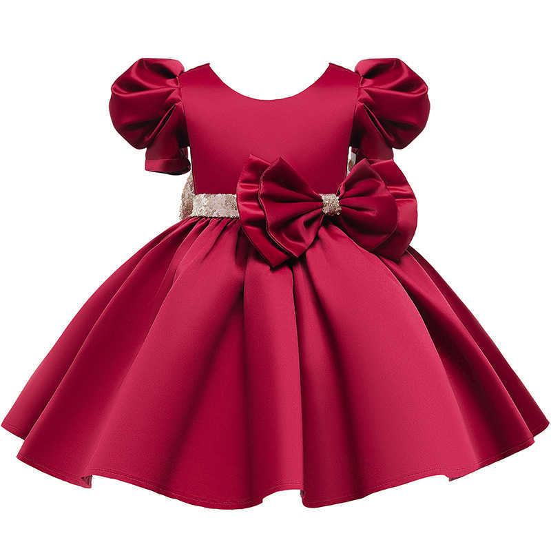 Flickans klänningar broderi Silk Princess Dress for Baby Girl Flower Elegant Girl Winter Party Christmas Halloween Kids Clothes Y2303