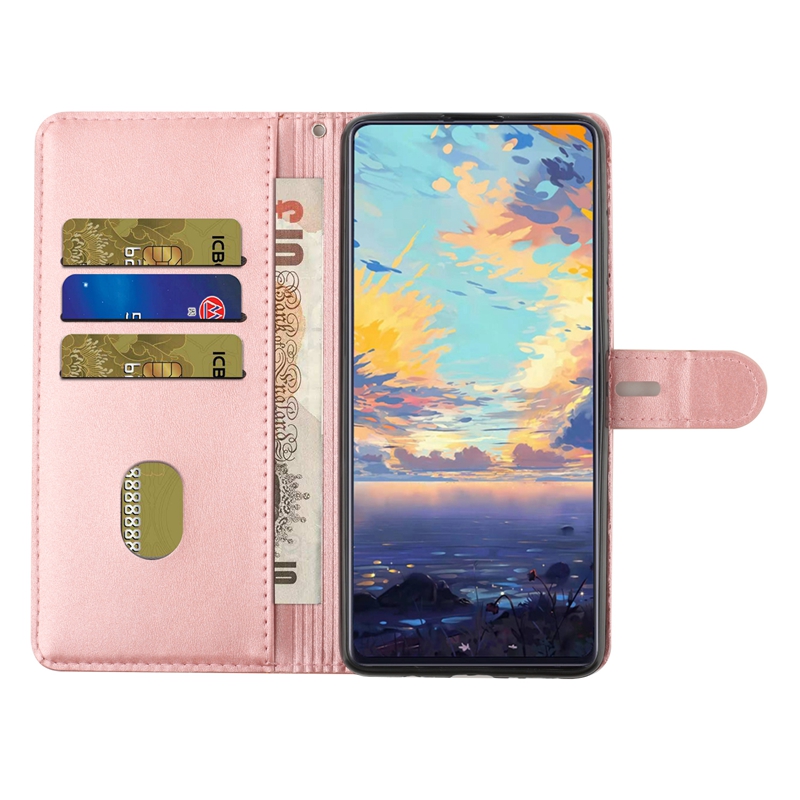 Sony Xperia 1V 10V 2023 1 10 V Samsung A54 A34 A14 5G A24 4G A04E 비즈니스 빈티지 책 Folio Flip Cover Holder ID 카드 슬롯 지갑 스트랩