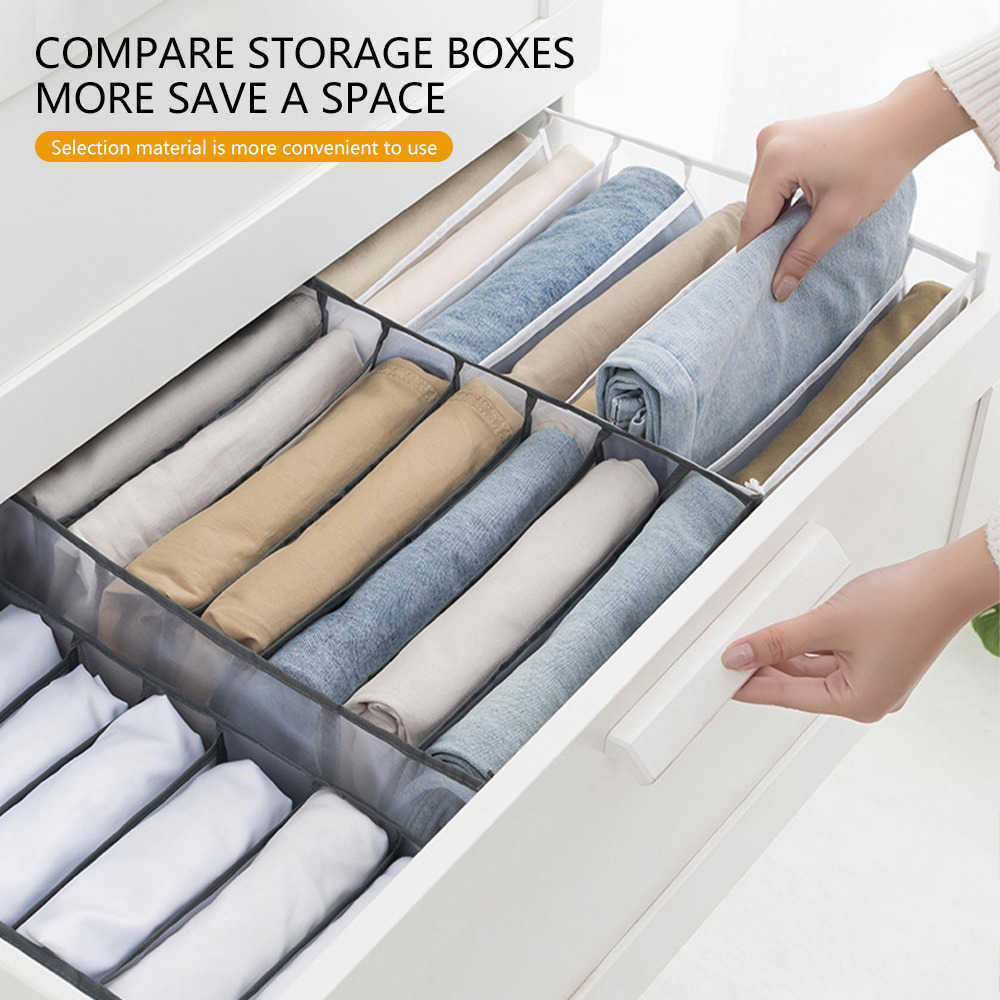 Storage Boxes Bins Closet Organizer For Underwear Socks Home Cabinet Divider Storage Box Storage Organizer for clothes Foldable P230324