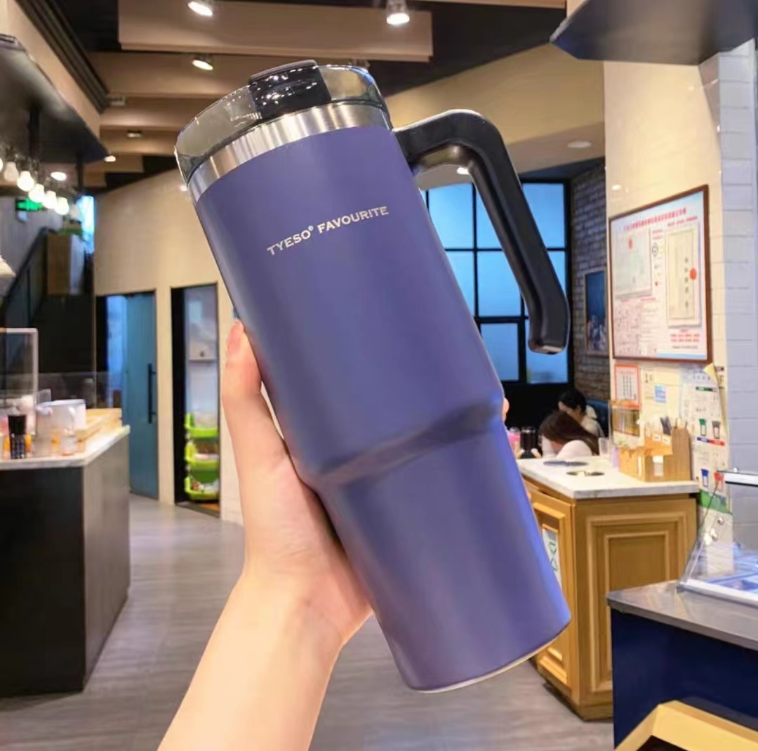 20223 tide Drinkwarecup Stanley tumbler, insulated stainless steel tumbler lid with handle, straw car travel cup, coffee tumbler