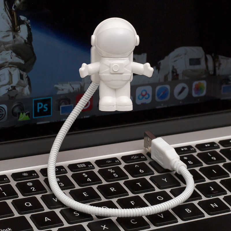 Veilleuses Usb Veilleuse LED Astronaute Plug In Chambre Nuit Lampe Portable Lecture Lampes De Bureau Espace Homme mignon chambre Décoration veilleuses P230325