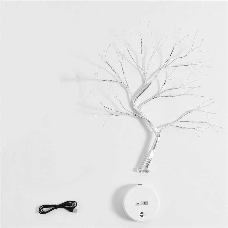 Veilleuses LED veilleuse Mini arbre de noël fil de cuivre guirlande lampe pour enfants maison chambre décoration décor fée lumière éclairage de vacances P230325