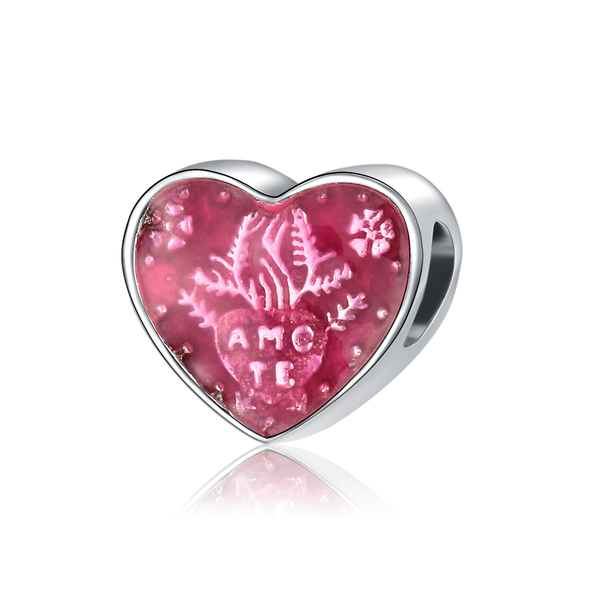 925 contas de prata encantos para pandora charme pulseiras designer para mulheres rosa amor pétala borboleta coração zircônia