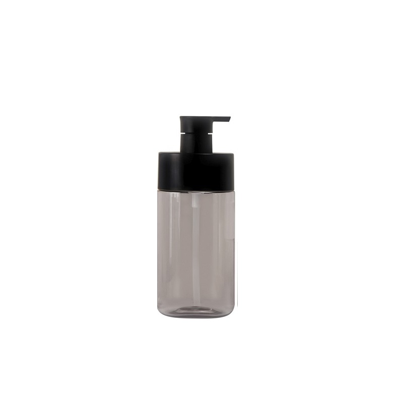 Cosmetic Packaging Plastic Empty Bottle 10oz 300ml 500ml White Black Lotion Press Pump Flat Round PET Clear Brown Shower gel Refillable Container