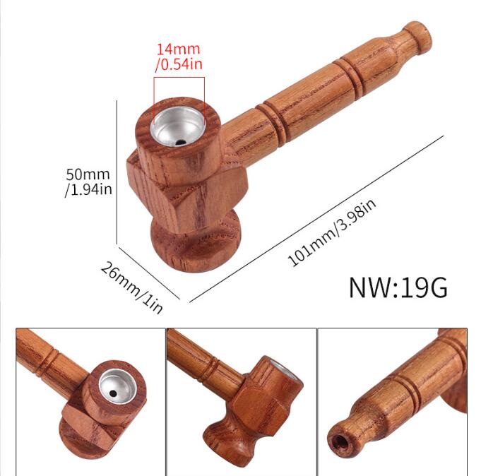 Pipe à fumer en bois, 7 Styles, cuillère à cigarettes à base de plantes, tuyaux à main, supports d'outils, pointes de filtre, accessoires, dernière collection