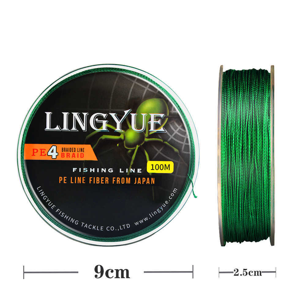 낚시 액세서리 Poetryyi 100m Super Strong Braided Wire Fishing Line 6-80LB 0.4-8.0 PE 재료 생선 밧줄 코드를위한 멀티 필라멘트 잉어 낚시 P230325