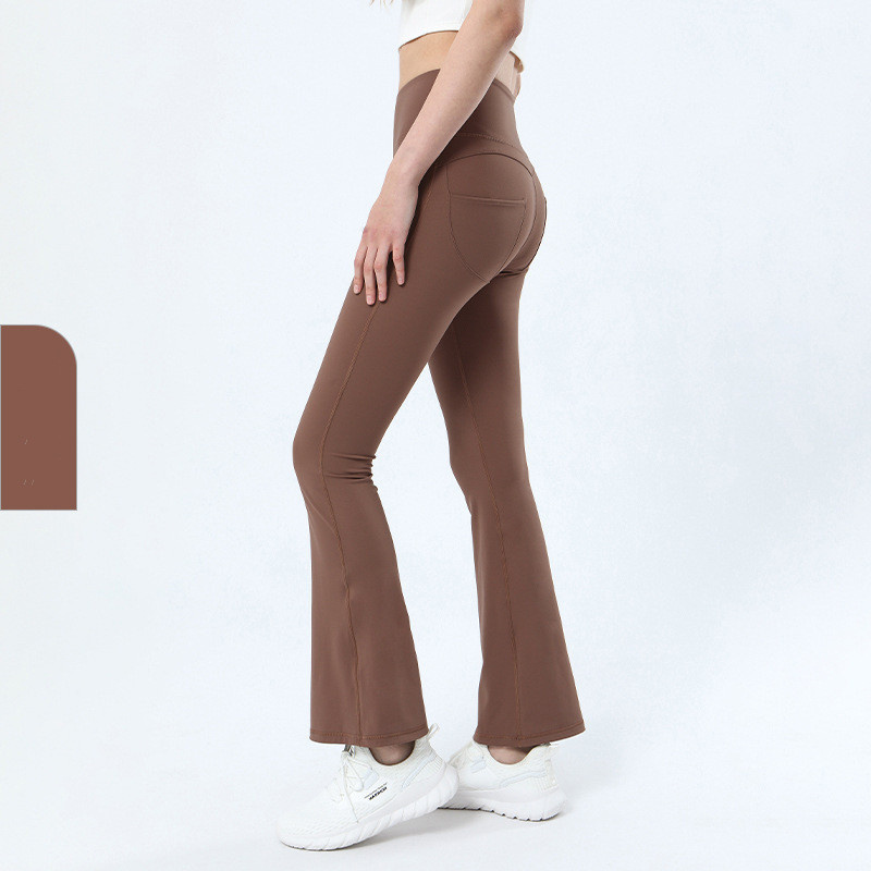 LL Joga strój Nowe chmurowe pojemniki kieszonkowe spodnie wysokiej talii Podnoszenie Sports Sports Fitness Pants Women's Nude Sense Yoga Standard