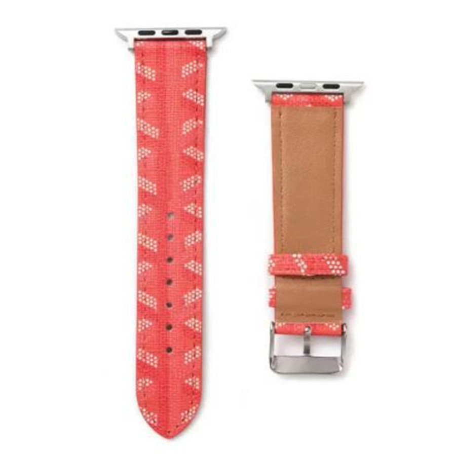 Masowy pasek obserwacyjny dla Apple Watch Band 42 mm 38 mm 40 mm 44 mm 41 mm 45 mm 49 mm iwatch 4 5 6 SE 7 Seria G Luksusowe designerskie skóra Kolorowe inteligentne paski