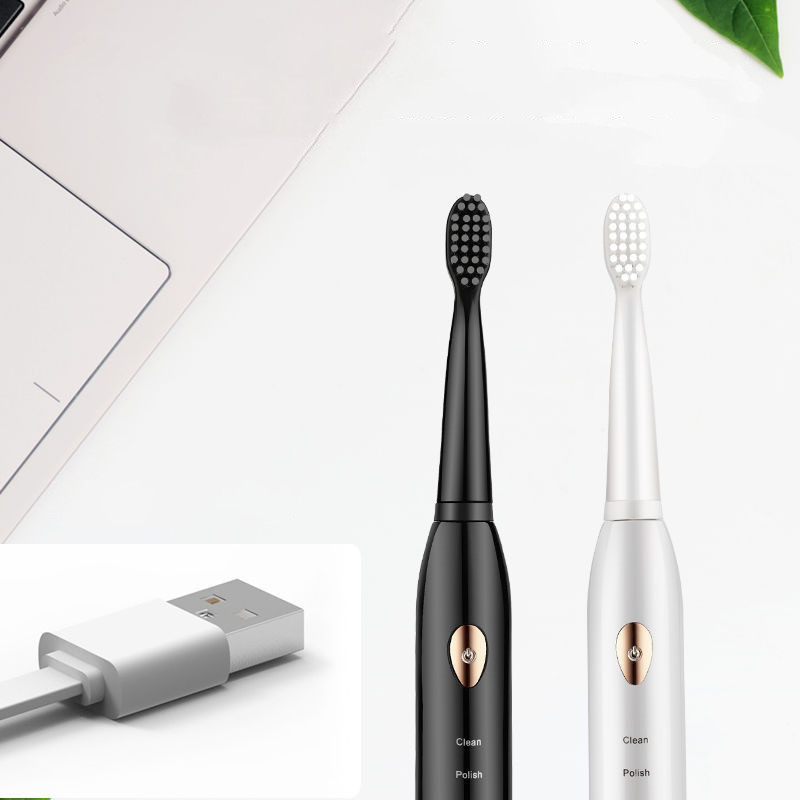 High Quality Ultrasonic Sonic Electric Toothbrush Rechargeable Tooth Brushes 2 Minutes Timer Teeth Brush With Replacement Heads Dropshipping