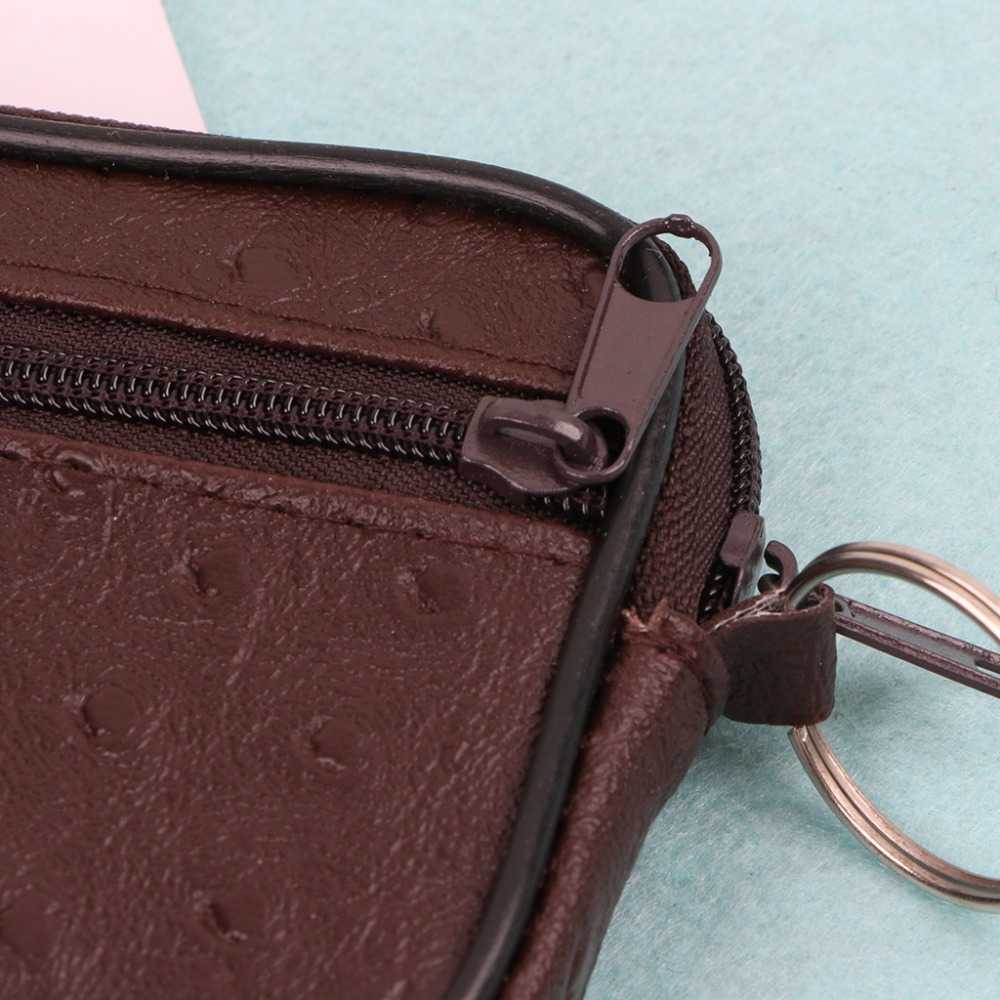 Wallets Mini Soft Coin Purses Men Women Card Coin Key Holder Zip Change Purse Pouch Faux Leather Wallet Pouch Bag Purse Gift THINKTHENDO G230327