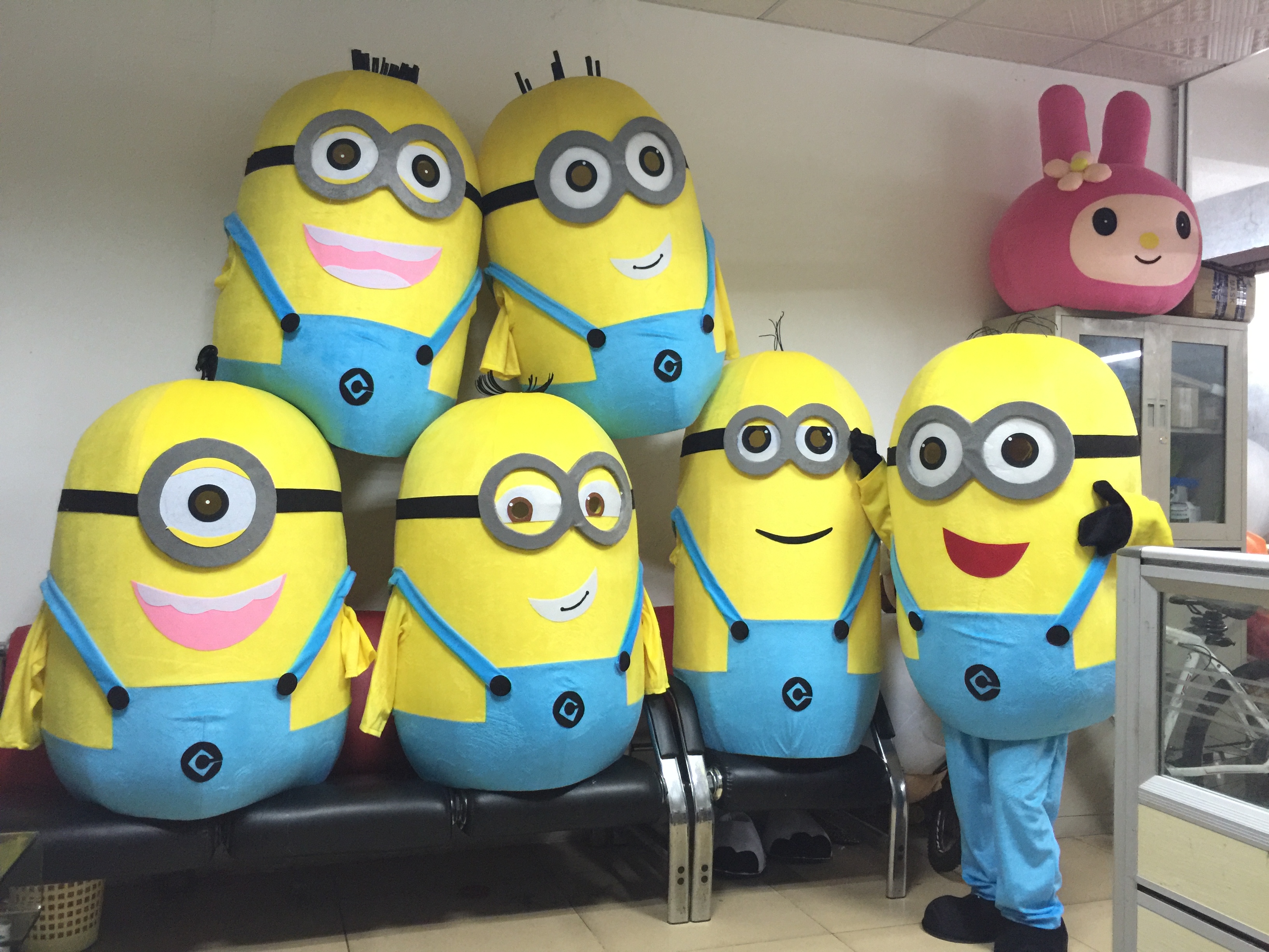 Hot selling een oog minions mascotte kostuum gratis verzending