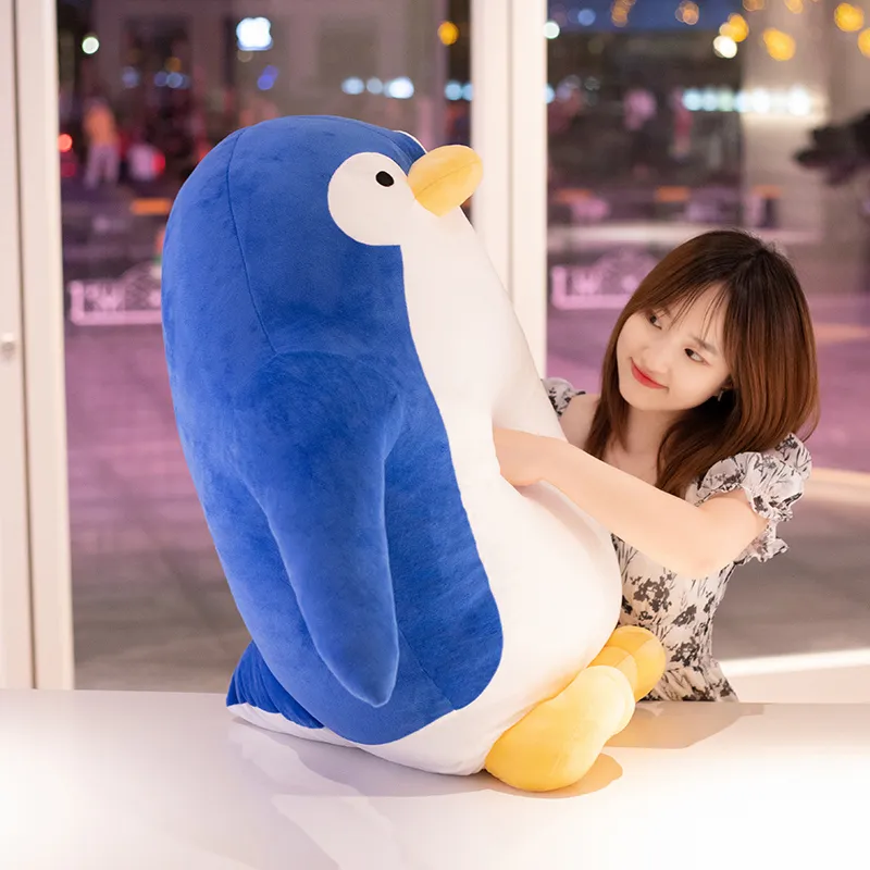 Симпатичная гигантская аниме пингвин шикарная игрушка негабаритная животная пингвина подушка анимация игрушки 33 дюйма 85 см.