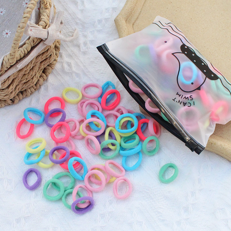 Enfant petites bandes de cheveux bébé fille enfants bandeaux coloré élastique cheveux cravate Nylon Scrunchie cheveux corde cheveux accessoires