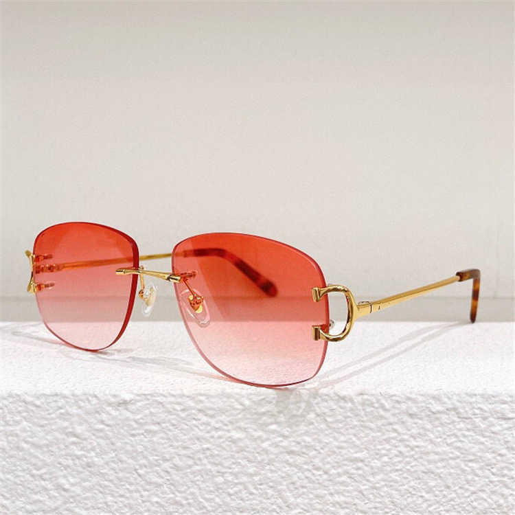 2024 Luksusowy projektant Luksusowy projektant Nowe okulary przeciwsłoneczne dla mężczyzn i kobiet Off Toads Osobowość Bezpoślizg bezkładka INS Red Red Style Women CT0008