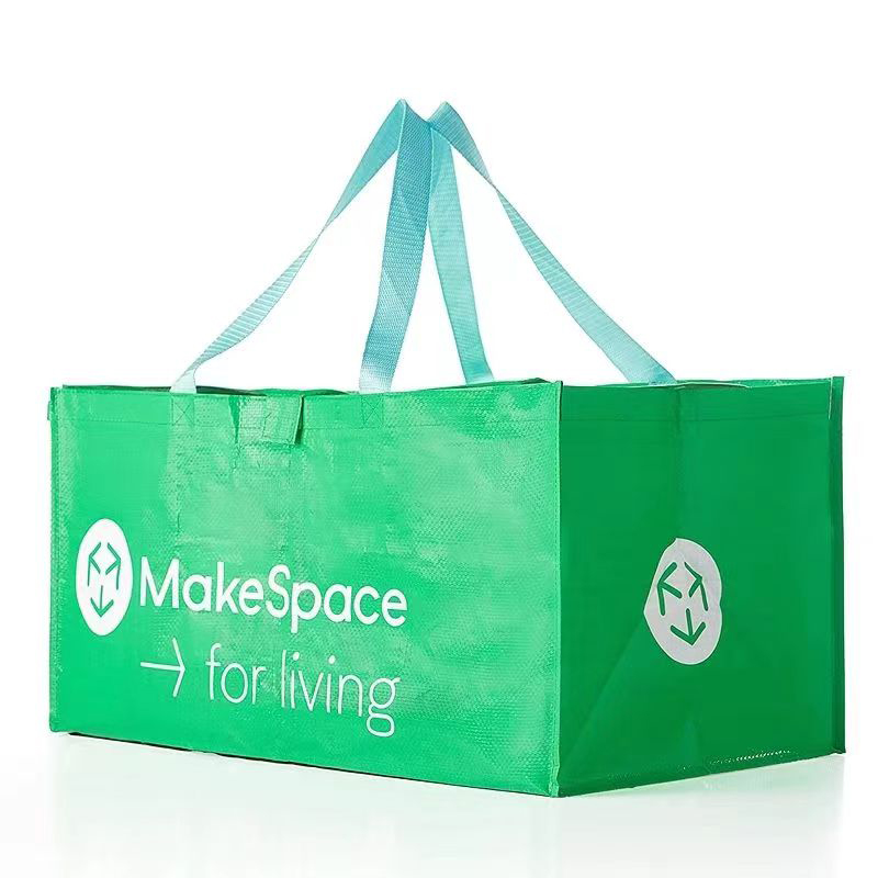 New Reusable Ecofriendly Storage Shopping Bags Clips To The Cart Make Space for living Big Green Foldable Shopping Bags Waterproof Eco Shopping Tote 57.5x34x28cm