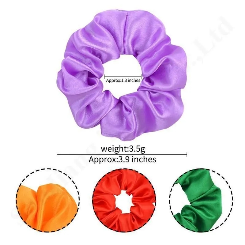 i accessori capelli donna fascia capelli in raso Scrunchies cerchio ragazze coda di cavallo titolare cravatta anello capelli corda elastica elastica