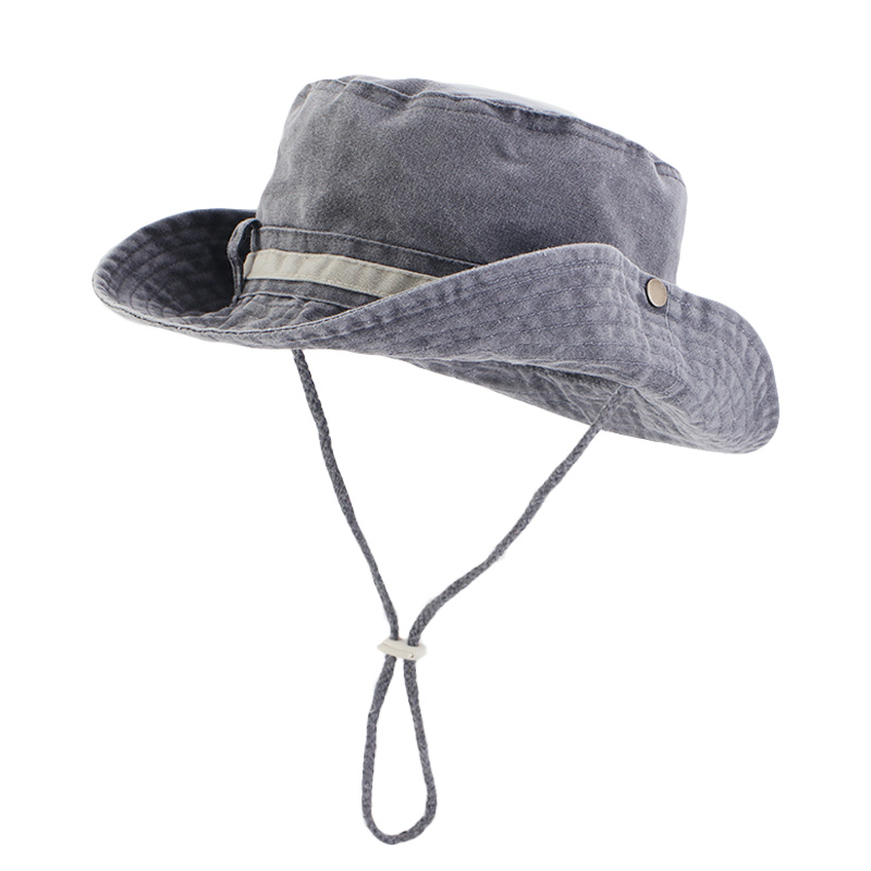 Chapeau de protection solaire chapeau de pêche unisexe UPF 50 chapeau seau à large bord Safari Boonie chapeau pour la plage en plein air randonnée Camping pêche