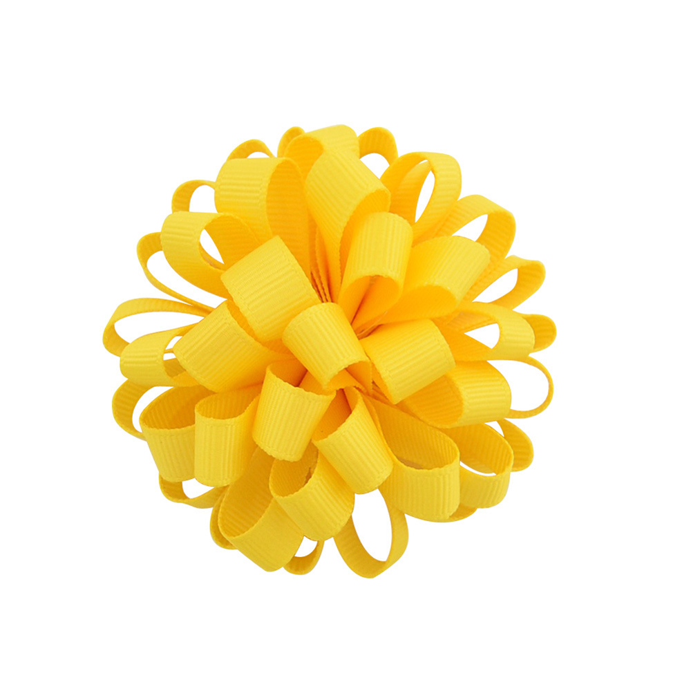 Spherical Flower Hair Band Ribbon Hair Flowers Girls Hairbands High Elasticity Hair Ties Fashion Headwear Kids Head Hair Accessories 