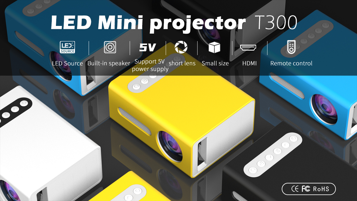 Mini LED -projektor Mirror Phone 1080p Stödd hemmabio Beamer HDMI USB -film Video Portable Outdoor TV Stick