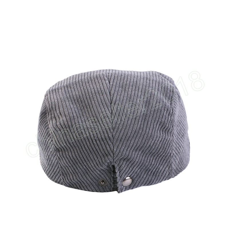 Unisex gewoon fluwelen baret achthoekige dop zachte casual vaste kleur verstelbare fit schilder zonnebrandcrème hoed